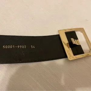 Escada women’s black belt, Gold buckle, Size 34 Escada | Accessories | Escada Womens Black Belt Gold Buckle  main image 2